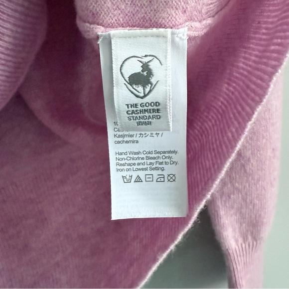 J. Crew Cashmere Classic Fit Crewneck Sweater with Embroidery Pink XS BA402 - Picture 10 of 13